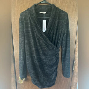 Hello Miz Tunic Sweater Maternity Top Gray Size S